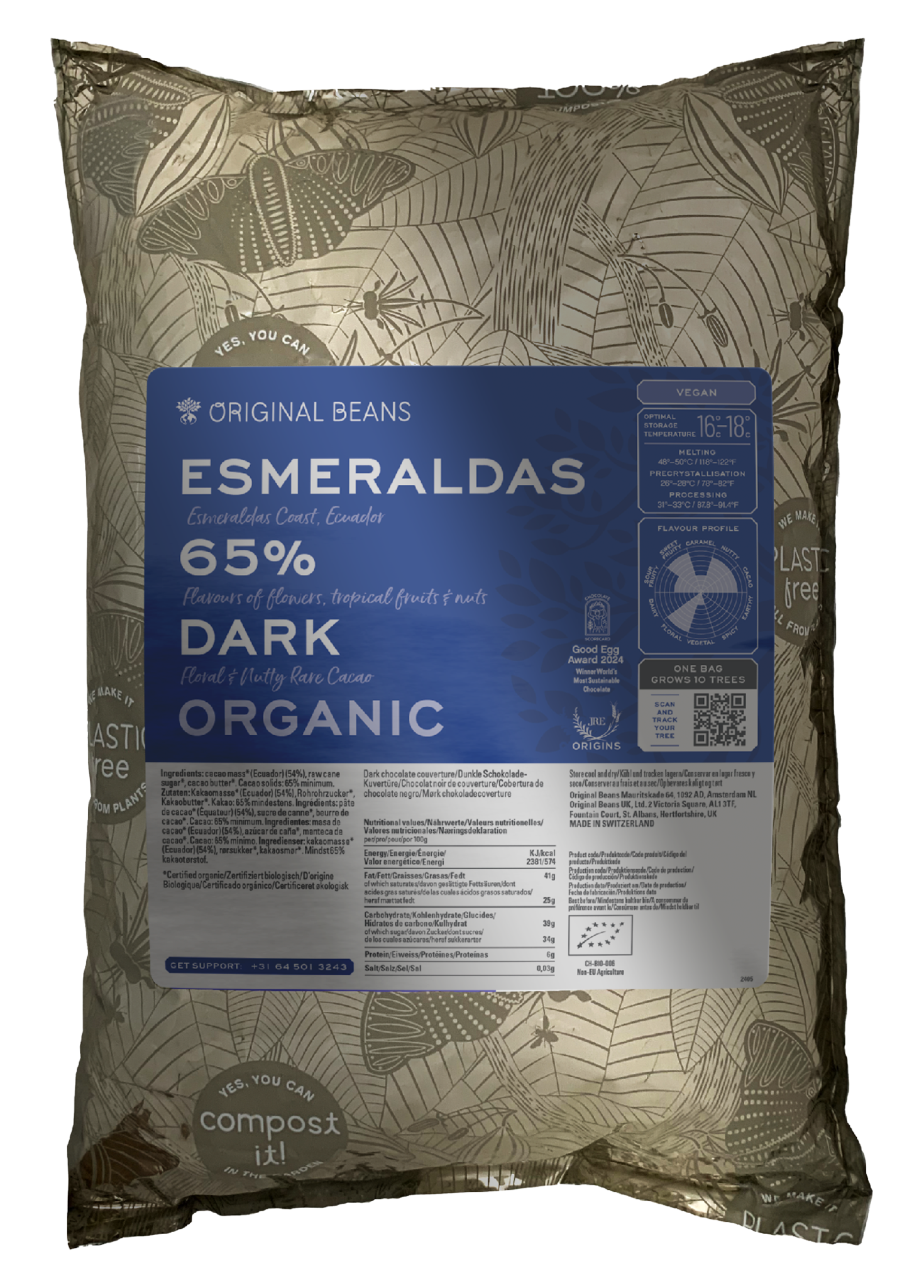 Esmeraldas Dark 65% Couverture – Original Beans
